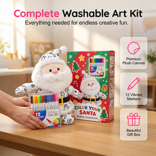 🎅DIY Color-In Santa Plush Toy Kit🌈
