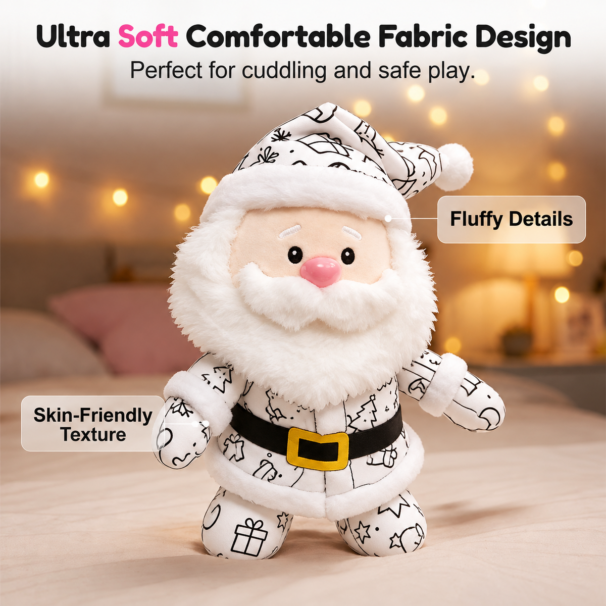 🎅DIY Color-In Santa Plush Toy Kit🌈