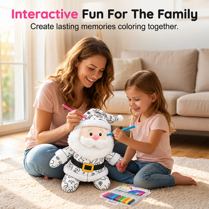 🎅DIY Color-In Santa Plush Toy Kit🌈