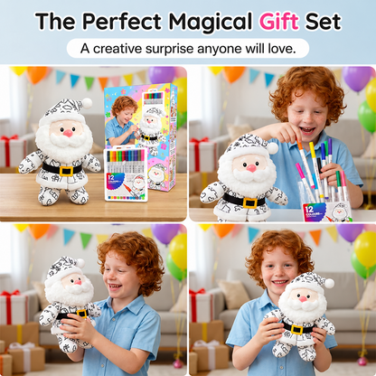 🎅DIY Color-In Santa Plush Toy Kit🌈