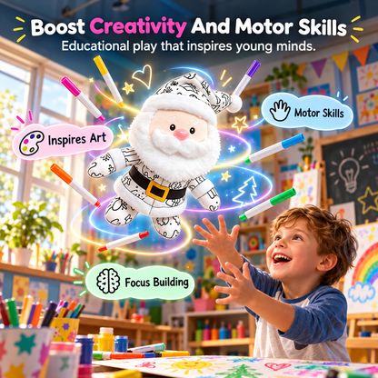 🎅DIY Color-In Santa Plush Toy Kit🌈