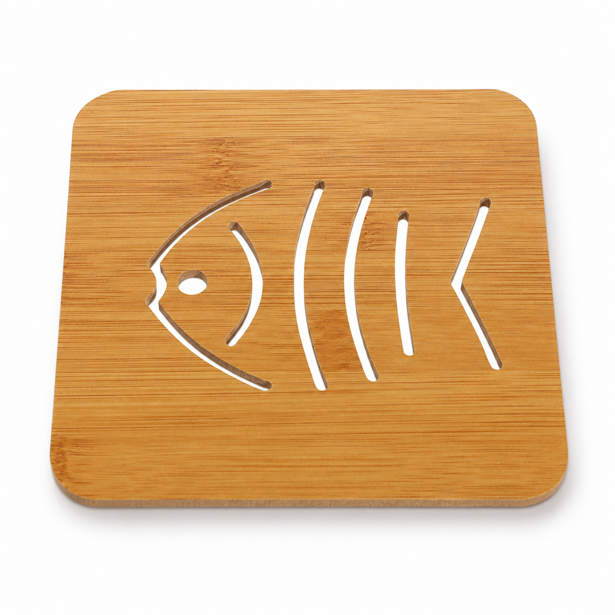 3-Piece Fish Bamboo Trivet Set