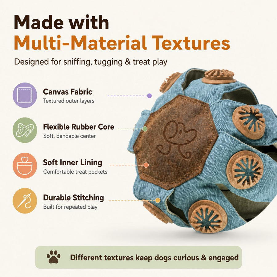 Canvas, flexible center, soft lining and stitched construction of the Eniethozorqa Dogtopus