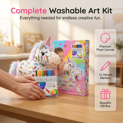 🦄DIY Color-In Unicorn Plush Toy Kit🌈