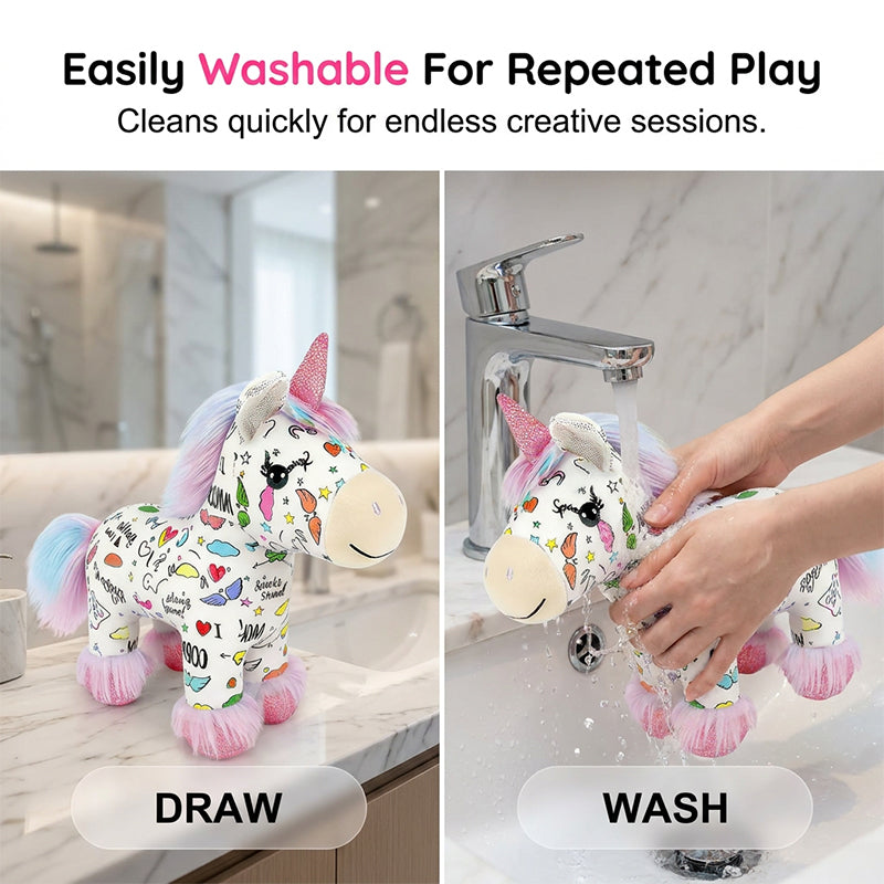 🦄DIY Color-In Unicorn Plush Toy Kit🌈