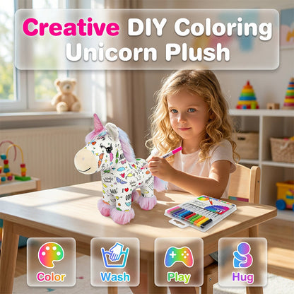 🦄DIY Color-In Unicorn Plush Toy Kit🌈