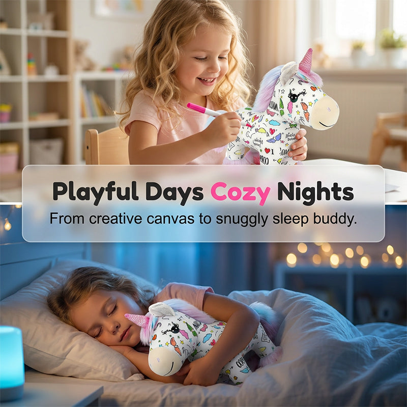 🦄DIY Color-In Unicorn Plush Toy Kit🌈