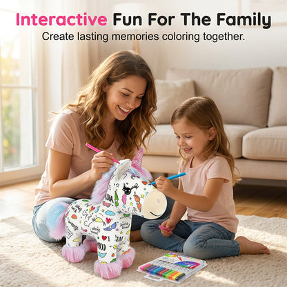 🦄DIY Color-In Unicorn Plush Toy Kit🌈